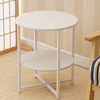 Side Table with Easy Assembly, 40cm, Metal, Tier Round Coffee Storage Shelf Metal - product gallery image 18