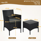 Side Table with Easy Assembly, Glass, 3 Piece, 3pcs - product gallery image 4