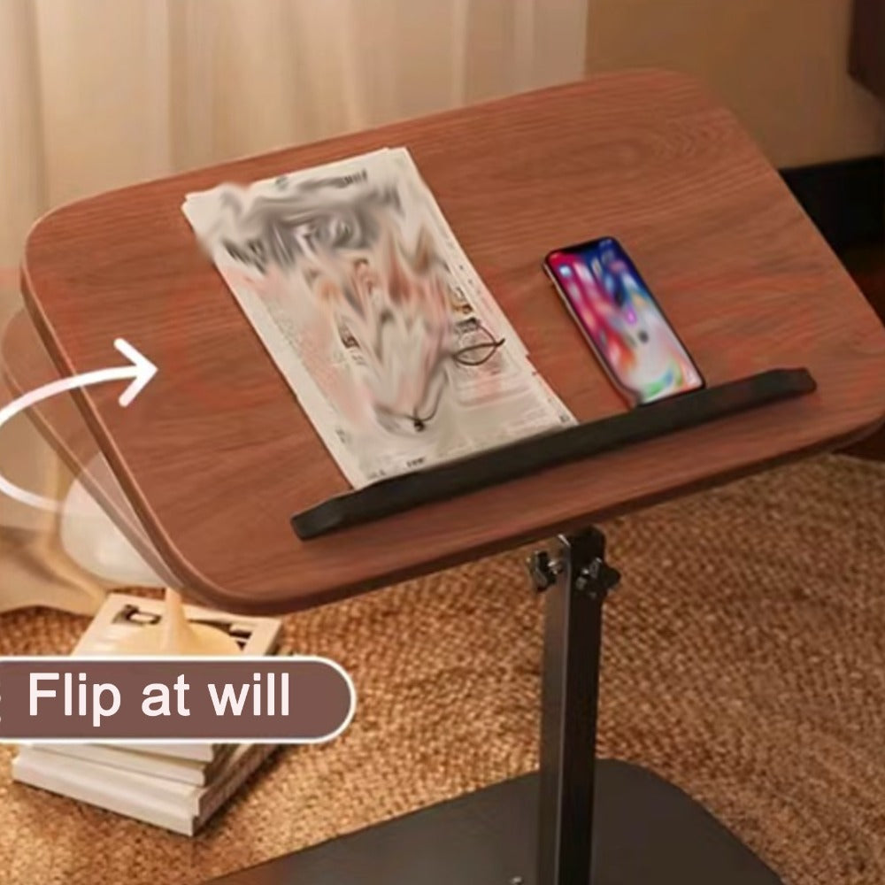 Side Table with Foldable, Adjustable Height, Wheels, Folding and rotating - product gallery image 12