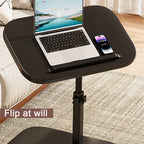 Side Table with Foldable, Adjustable Height, Wheels, Folding and rotating - product gallery image 19