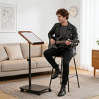 Side Table with Foldable, Adjustable Height, Wheels, Folding and rotating - product gallery image 3