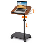 Side Table with Foldable, Adjustable Height, Wheels, Folding and rotating - product gallery image 4