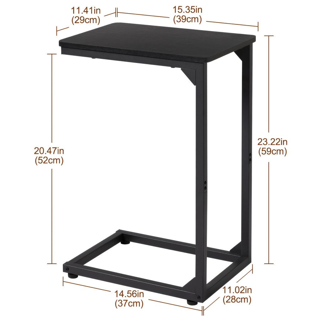 Side Table with Metal, Adjustable C-Shaped Slim Metal Frame - product gallery image 13
