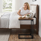 Side Table with Metal, Adjustable C-Shaped Slim Metal Frame - product gallery image 5