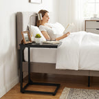 Side Table with Metal, Adjustable C-Shaped Slim Metal Frame - product gallery image 6