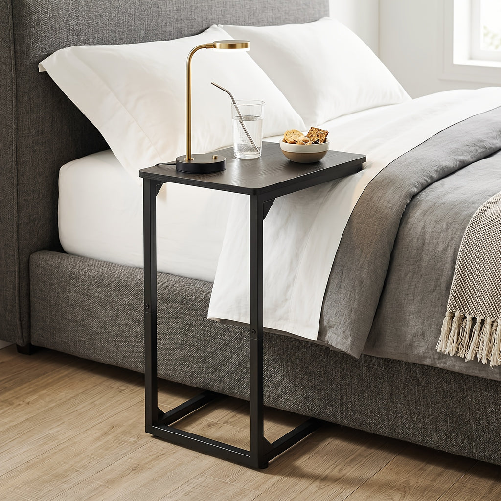 Side Table with Metal, Adjustable C-Shaped Slim Metal Frame - product gallery image 7