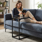 Side Table with Metal, Adjustable C-Shaped Slim Metal Frame - product gallery image 8