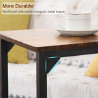 Side Table with Metal, Adjustable C-Shaped Slim Metal Frame - product gallery image 9