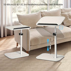 Side Table with Space-Saving, Adjustable Height, Carbon Steel - product gallery image 12