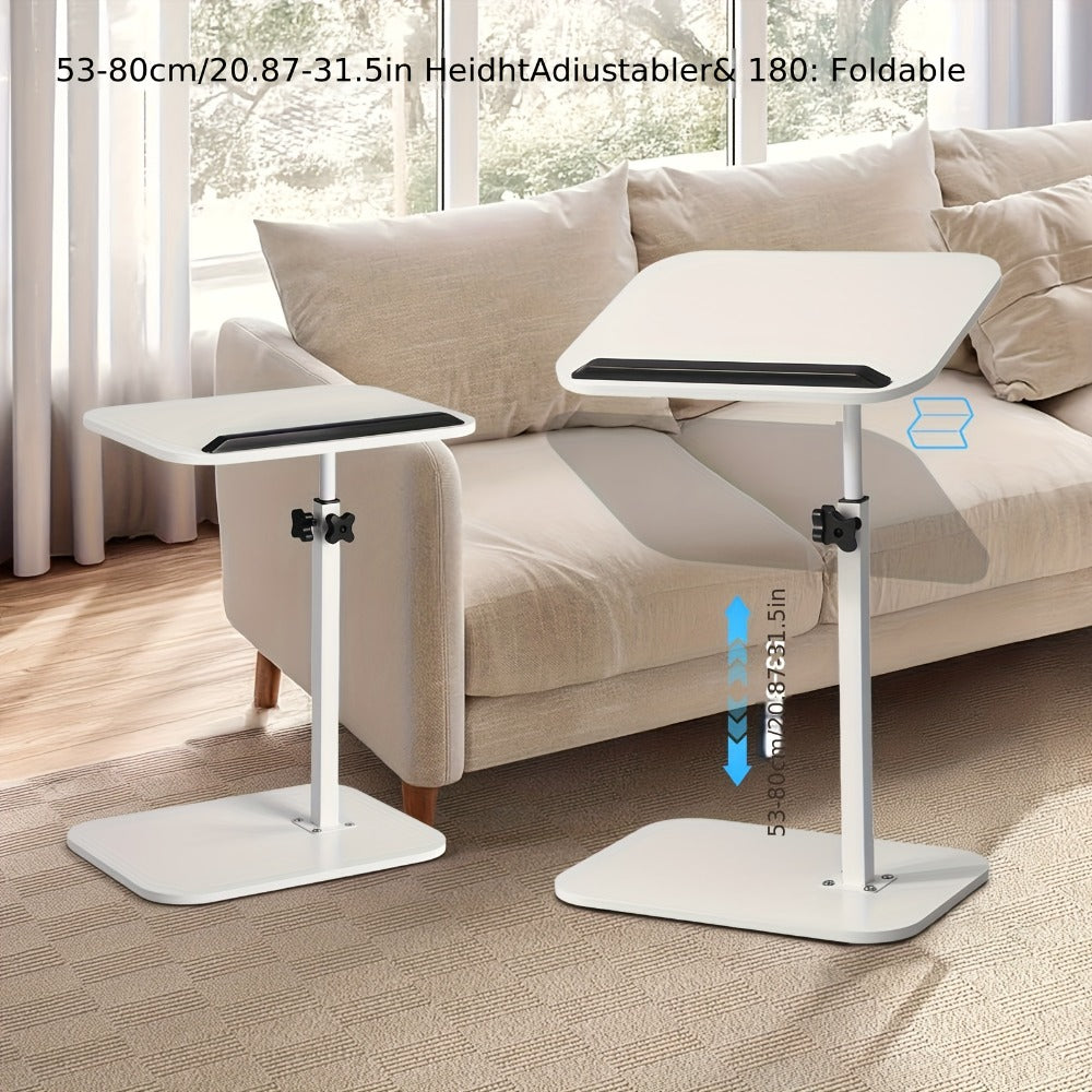 Side Table with Space-Saving, Adjustable Height, Carbon Steel - product gallery image 12