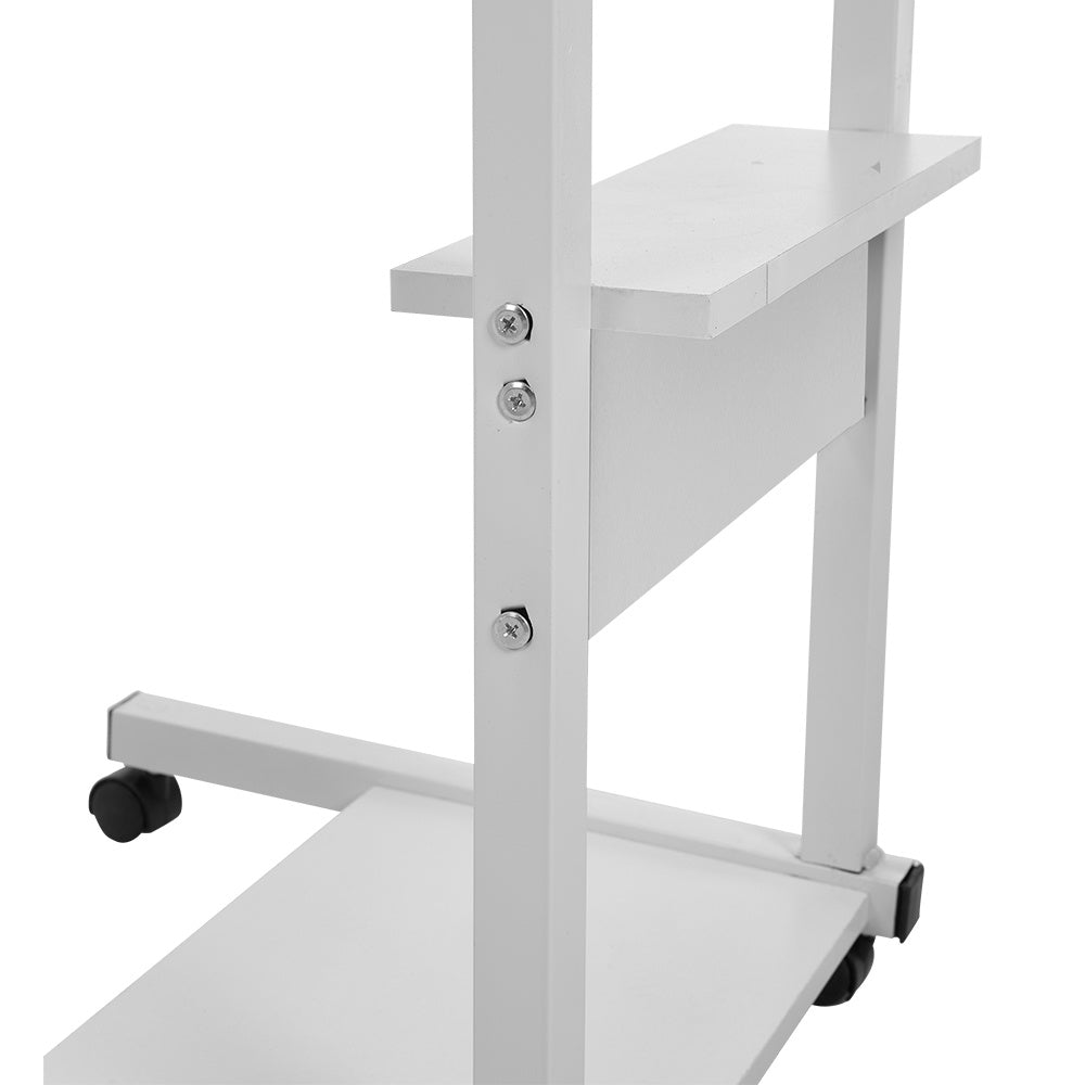 Side Table with Space-Saving, Adjustable Height, Wheels - product gallery image 12