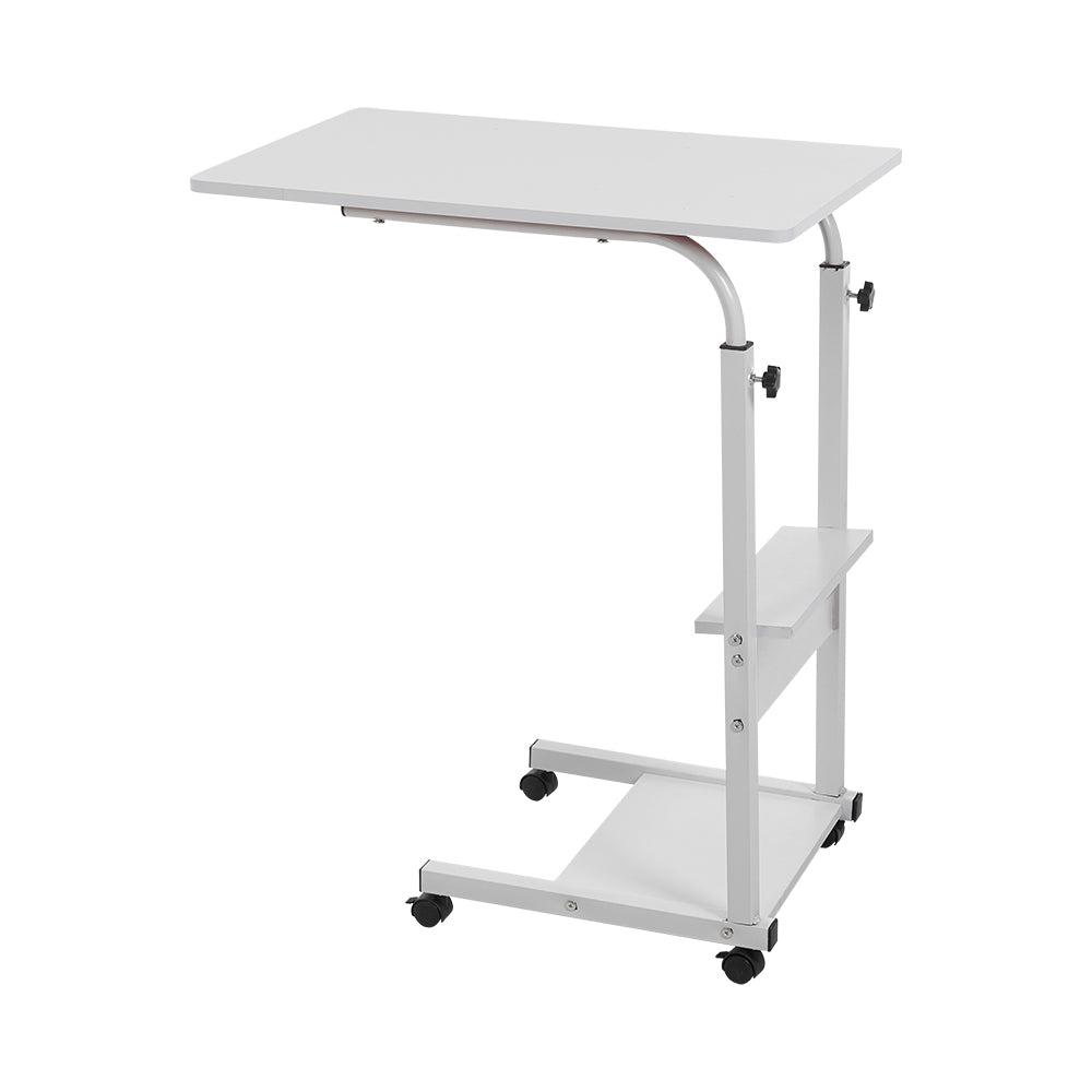 Side Table with Space-Saving, Adjustable Height, Wheels - product gallery image 6