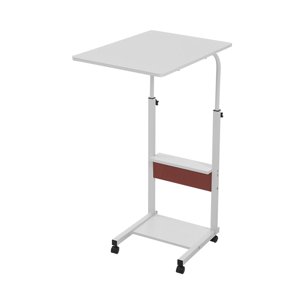 Side Table with Space-Saving, Adjustable Height, Wheels - product gallery image 7