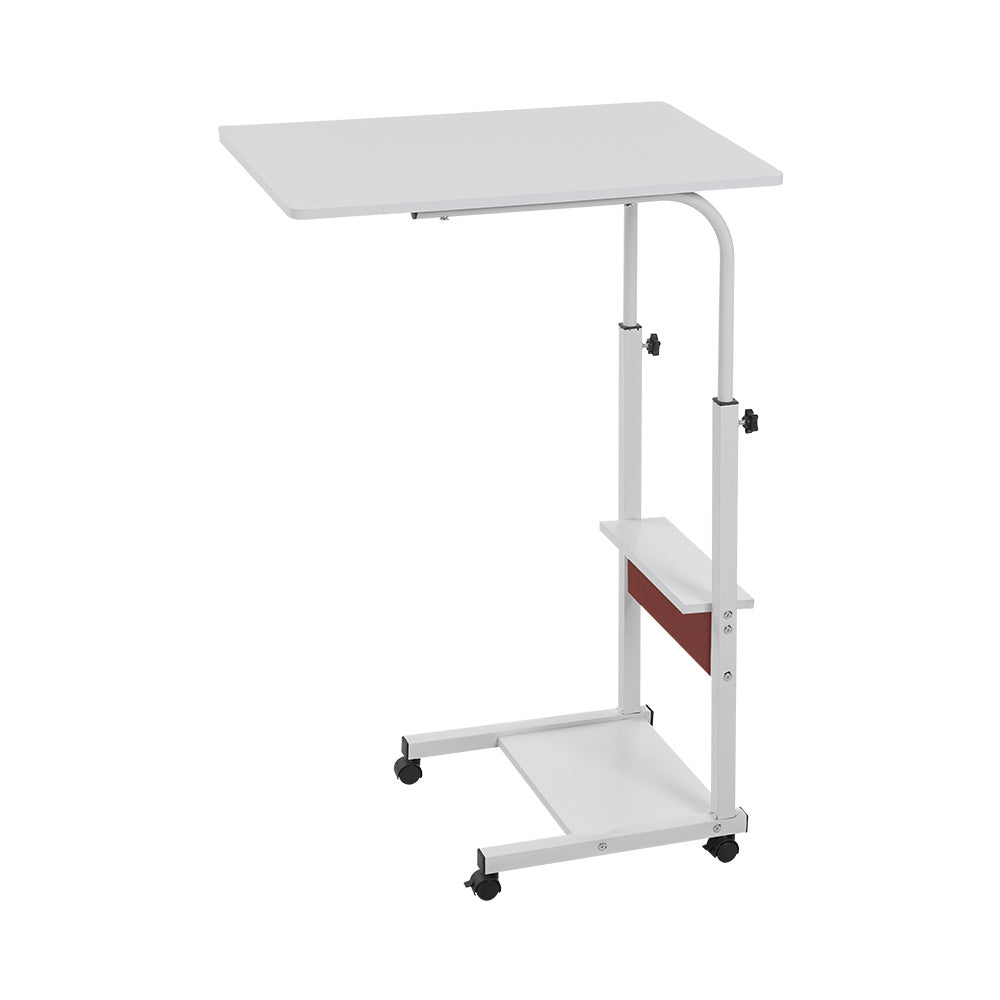 Side Table with Space-Saving, Adjustable Height, Wheels - product gallery image 8