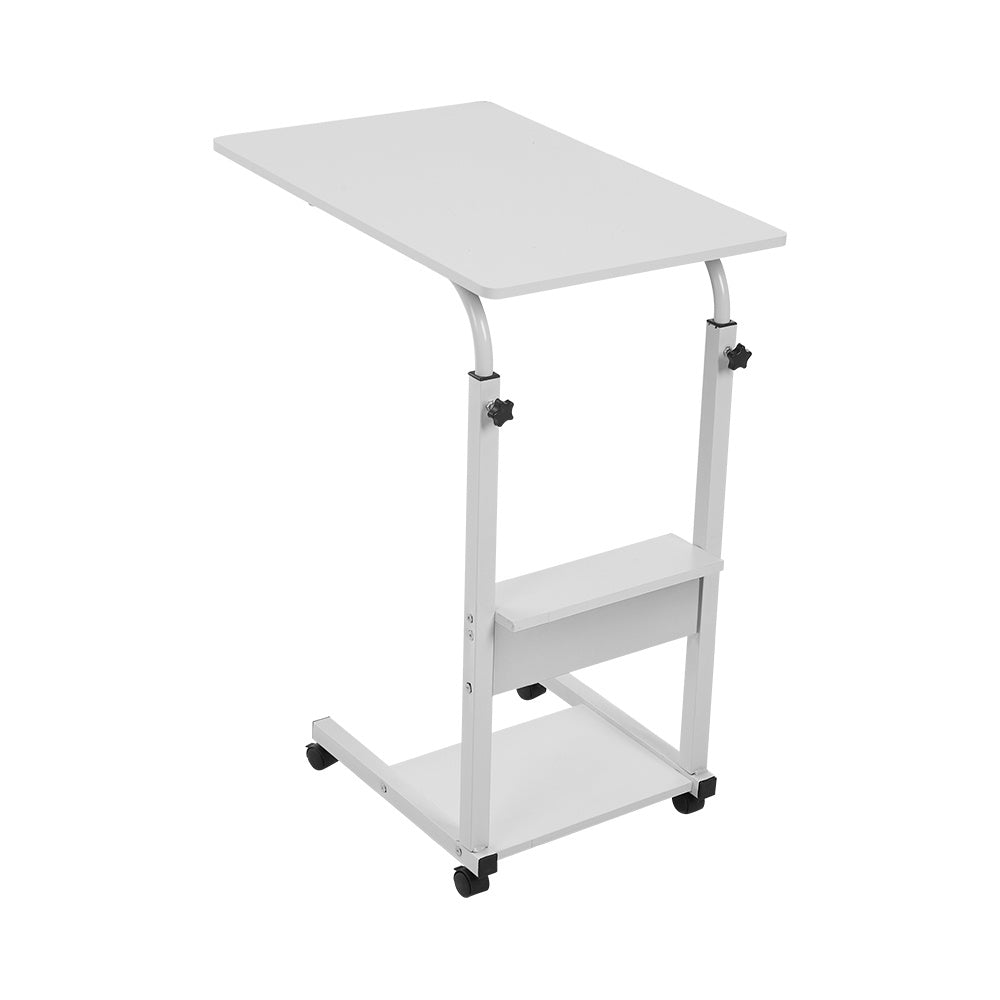 Side Table with Space-Saving, Adjustable Height, Wheels - product gallery image 9