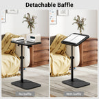 Side Table with Space-Saving, Adjustable Height, Wood - product gallery image 4
