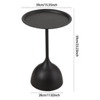 Side Table with Space-Saving, Easy Assembly, 39cm, Metal - product gallery image 3