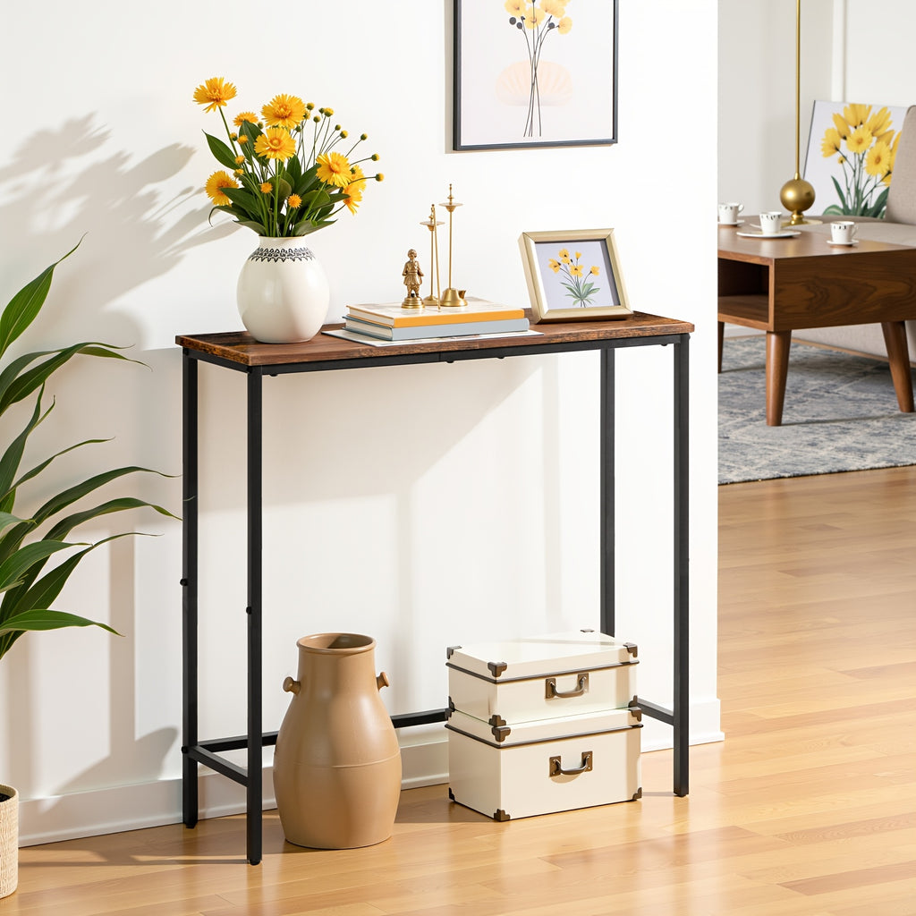 Side Table with Space-Saving, Easy Assembly, Console Hallway Entryway Slim Sofa Behind - product gallery image 5