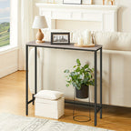 Side Table with Space-Saving, Easy Assembly, Console Hallway Entryway Slim Sofa Behind