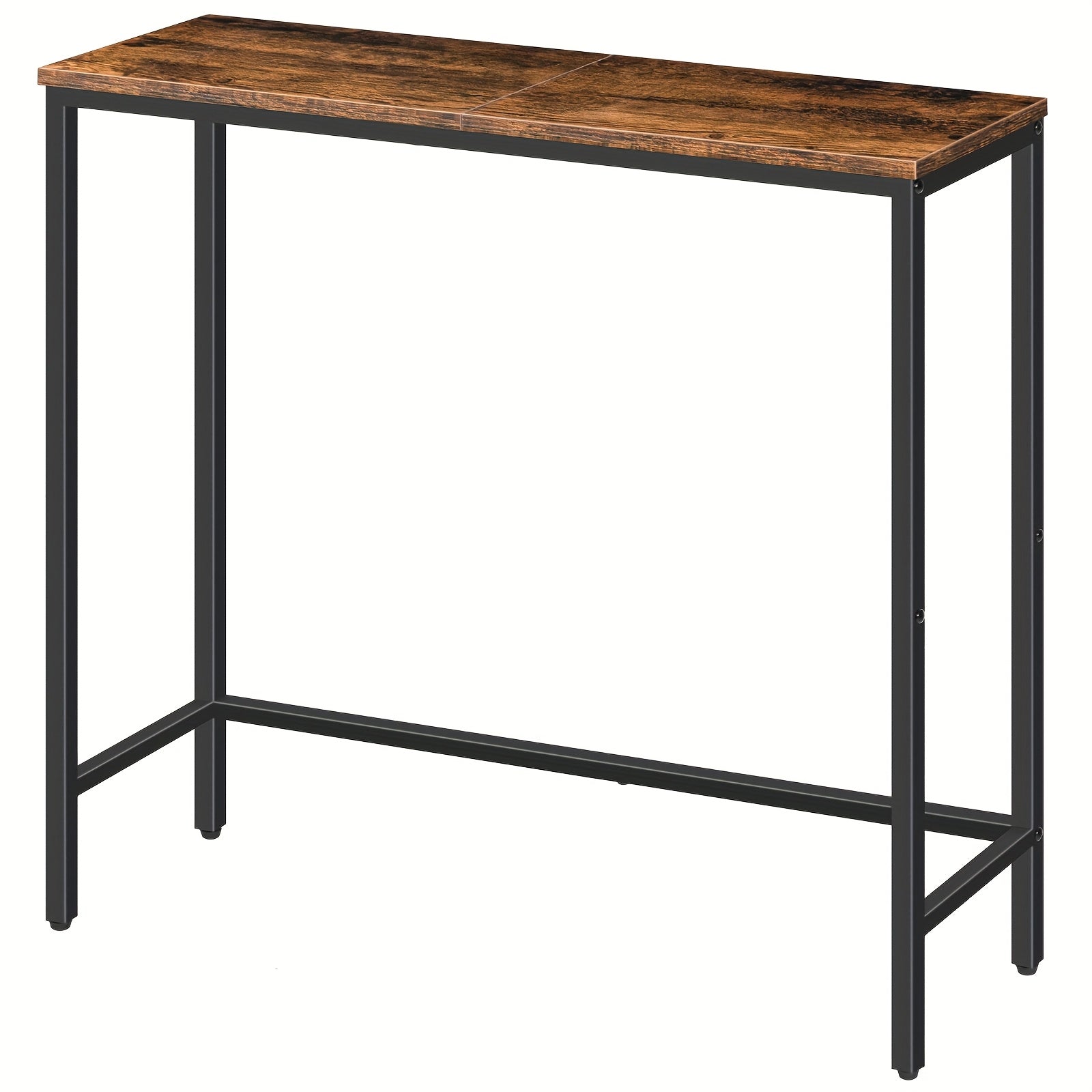 Side Table with Space-Saving, Easy Assembly, Console Hallway Entryway Slim Sofa Behind - Rustic Brown option