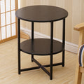 Side Table with Space-Saving, Easy Assembly, Metal, Black - Black option