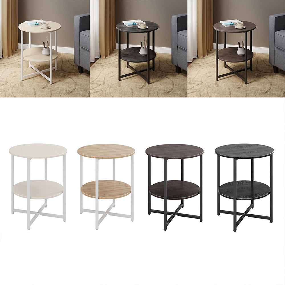 Side Table with Space-Saving, Easy Assembly, Metal, Black - product gallery image 12