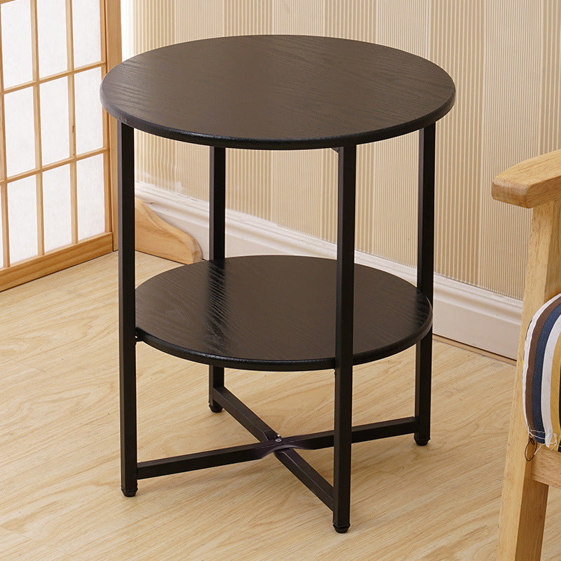 Side Table with Space-Saving, Easy Assembly, Metal, Black - product gallery image 15