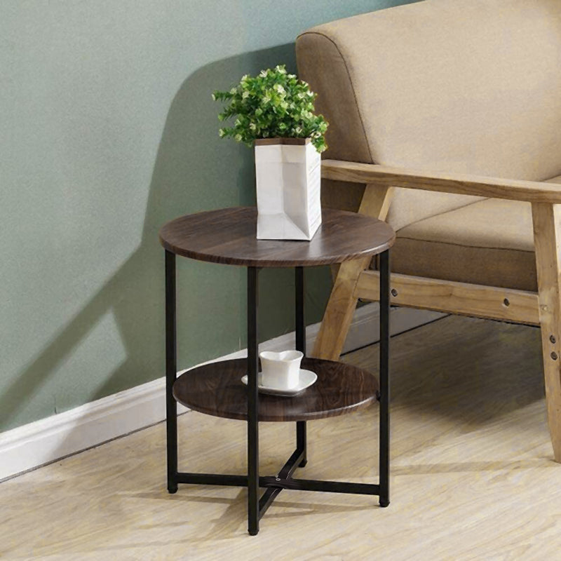 Side Table with Space-Saving, Easy Assembly, Metal, Black - product gallery image 19