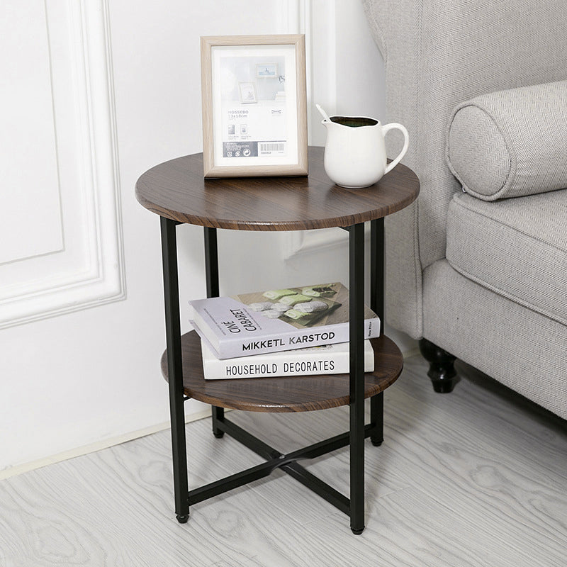 Side Table with Space-Saving, Easy Assembly, Metal, Black - product gallery image 2