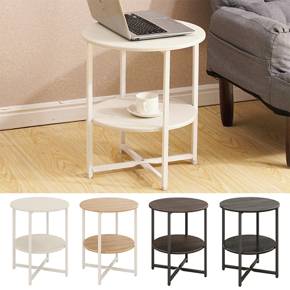 Side Table with Space-Saving, Easy Assembly, Metal, Black - product gallery image 5