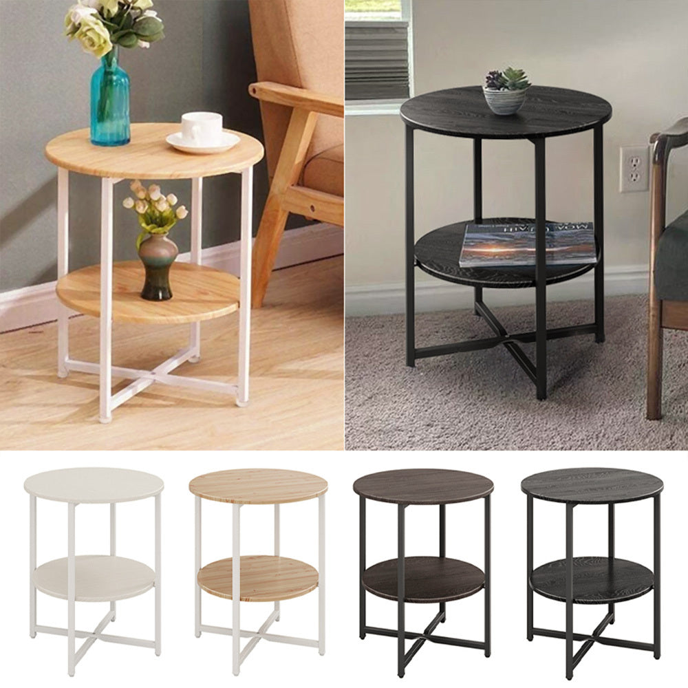 Side Table with Space-Saving, Easy Assembly, Metal, Black - product gallery image 6