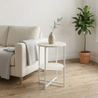 Side Table with Space-Saving, Easy Assembly, Metal, Black - product gallery image 8