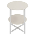 Side Table with Space-Saving, Easy Assembly, Metal, Black - product gallery image 9