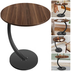 Side Table with Space-Saving, Easy Assembly, Metal, Walnut - Walnut option