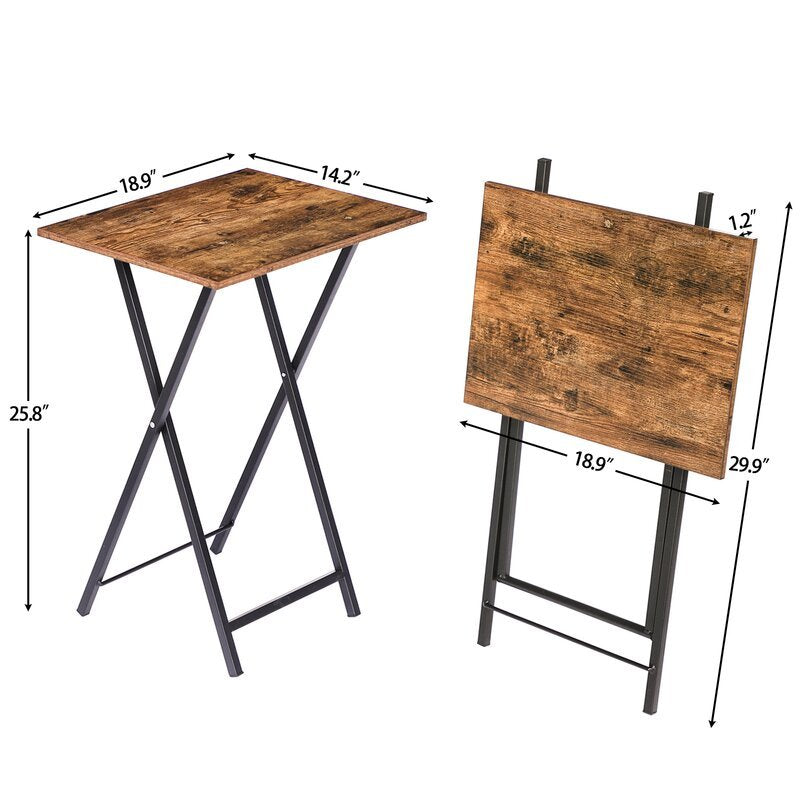 Side Table with Space-Saving, Foldable, Easy Assembly - product gallery image 4