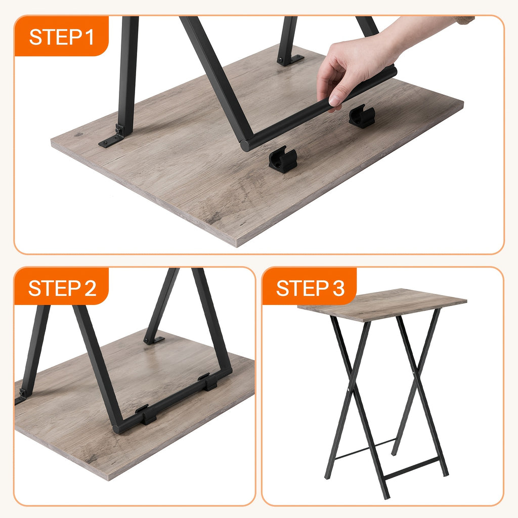 Side Table with Space-Saving, Foldable, Easy Assembly - product gallery image 6