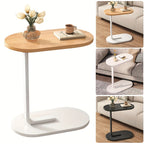 Side Table with Space-Saving, Metal, Shaped Sofa Slide Under Couch End - product gallery image 6