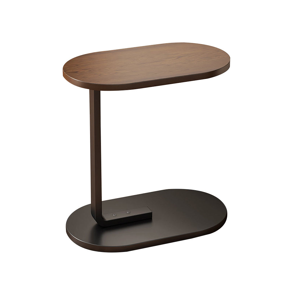 Side Table with Wood, C-Shaped Sofa Coffee 45x30x60cm Wood Iron - product gallery image 17