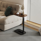 Side Table with Wood, C-Shaped Sofa Coffee 45x30x60cm Wood Iron - product gallery image 5