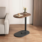 Side Table with Wood, C-Shaped Sofa Coffee 45x30x60cm Wood Iron - product gallery image 6