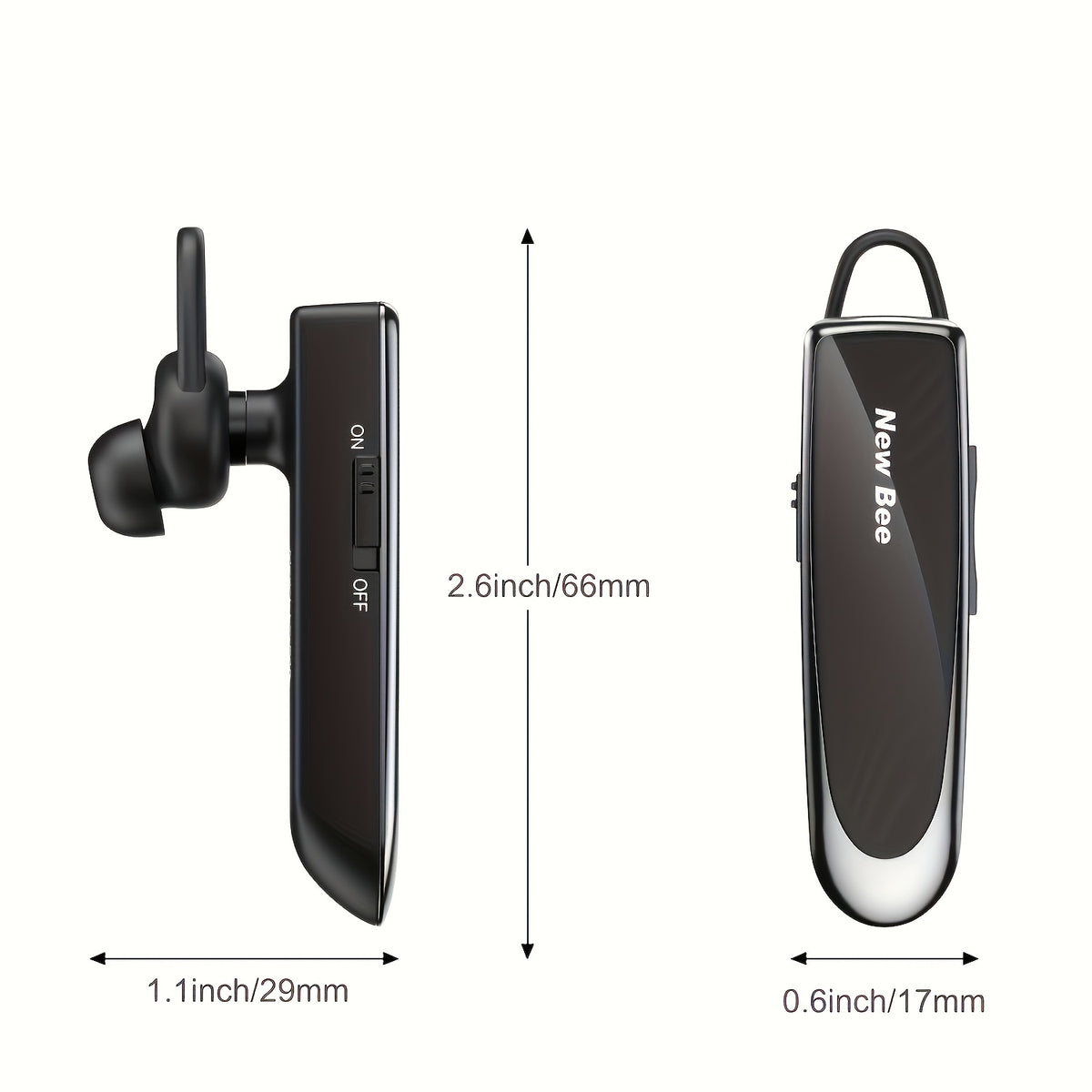 Single-Ear Bluetooth Headset with Bee B41 Single-Ear Optional Case - product gallery image 6