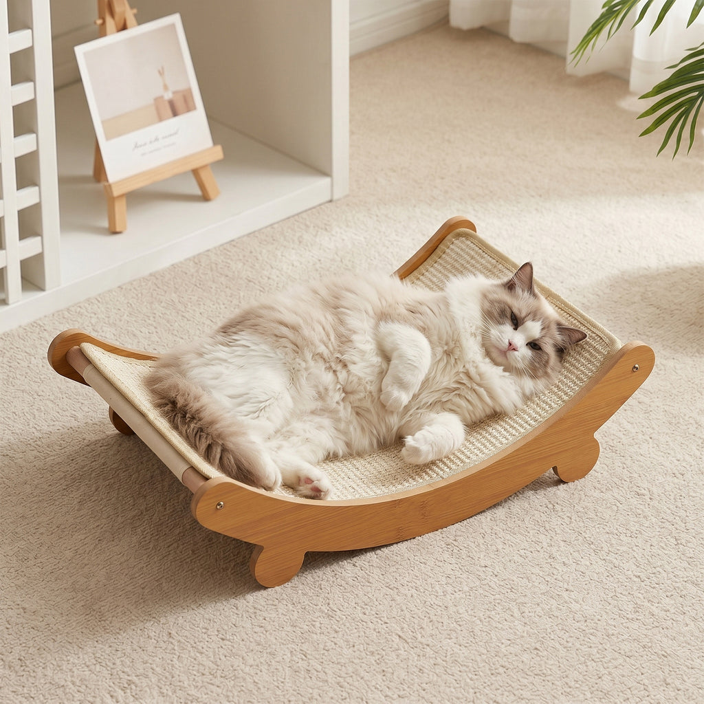Sisal Hemp Ventilated Cat Scratch Board with Space-Saving, 39*32*10CM