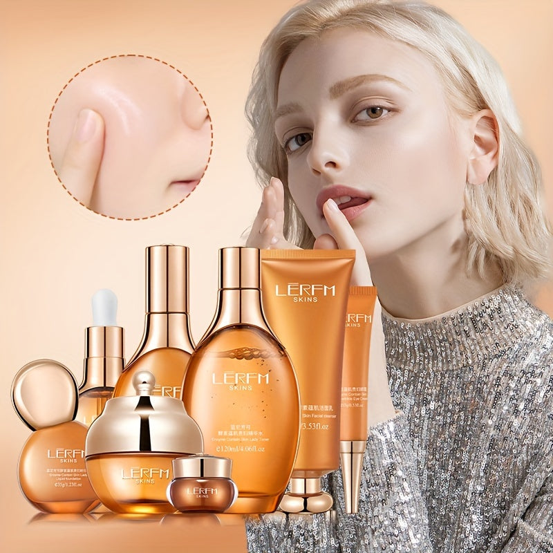 Skincare Gift Set LNFK 8pcs Luxury Women Firming Brightening with 1 Set