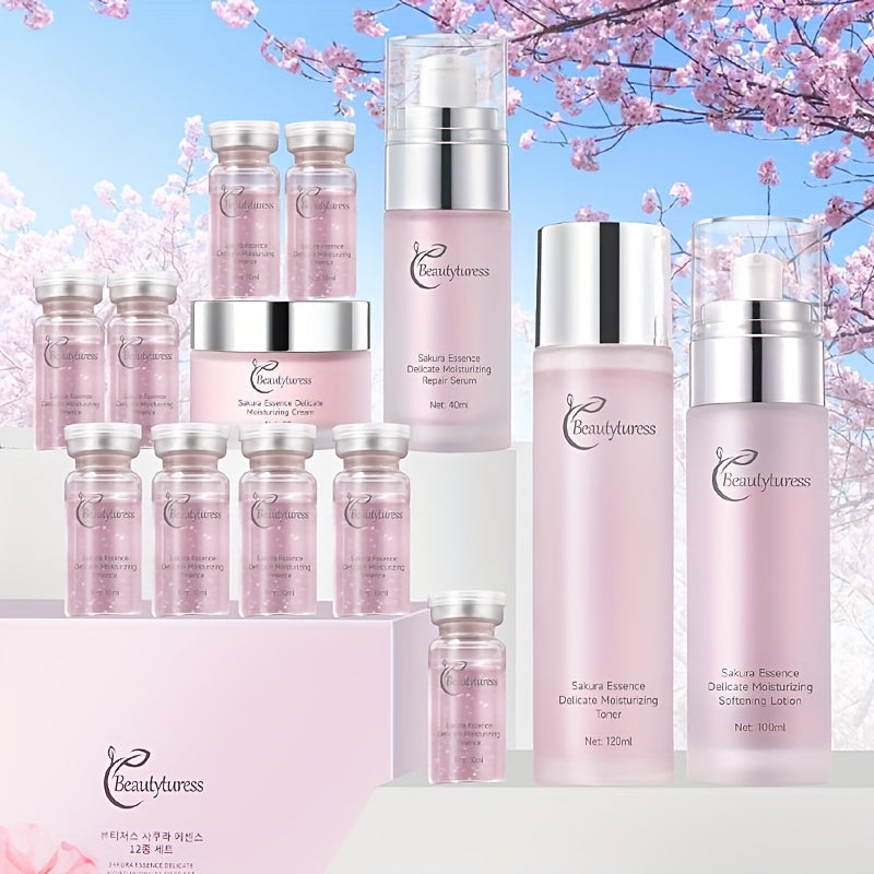 Skincare Set Women Piece Cherry Blossom Essence Facial with 12 Piece, 1 Set - product gallery image 2