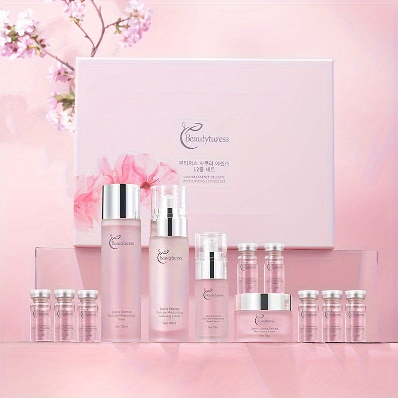 Skincare Set Women Piece Cherry Blossom Essence Facial with 12 Piece, 1 Set - product gallery image 4