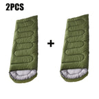 Sleeping Bag with 2 Pack, 3-Season Twin Lightweight Rectangular Zipper - 2PCS Green option