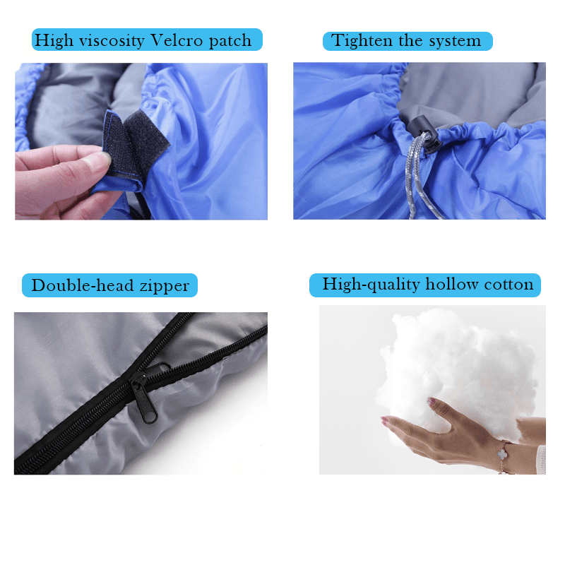 Sleeping Bag with 4-Season Ultralight Warm Envelope Design Zip - product gallery image 4
