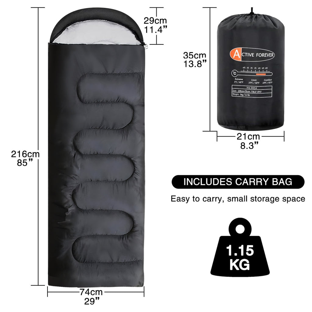 Sleeping Bag with Non-Slip, Cotton, 3-Season Single Adult Ultralight Compact - product gallery image 10