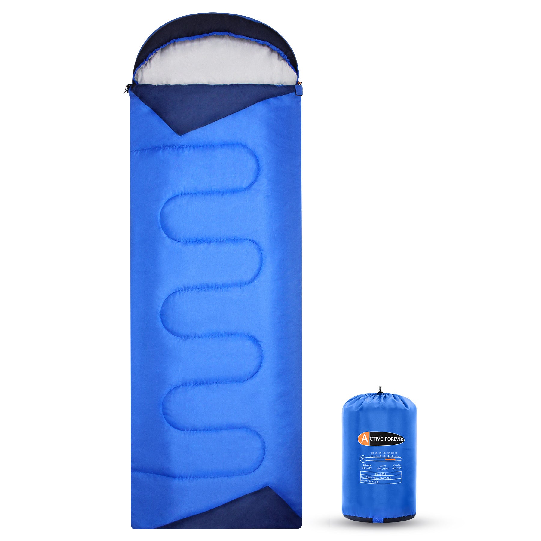 Sleeping Bag with Non-Slip, Cotton, 3-Season Single Adult Ultralight Compact - product gallery image 13