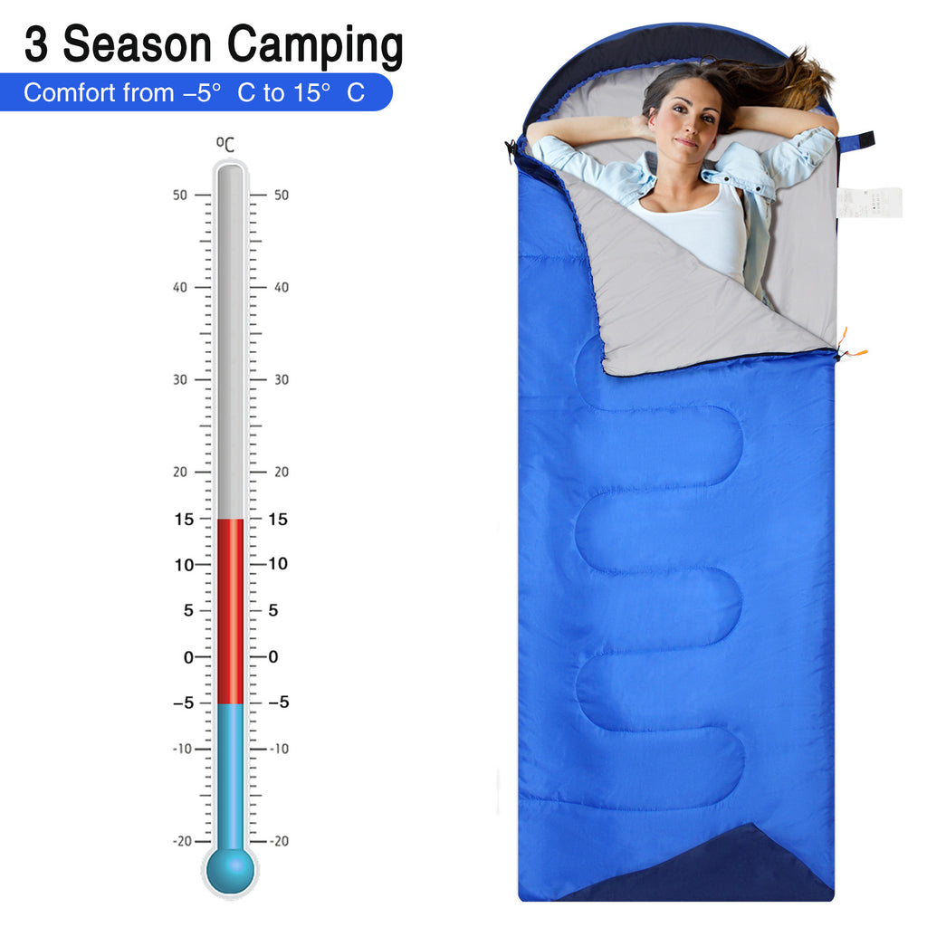 Sleeping Bag with Non-Slip, Cotton, 3-Season Single Adult Ultralight Compact - product gallery image 15
